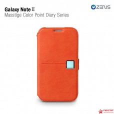 Кожаный чехол Zenus Masstige Color Point Diary Series для Samsung N7100 Galaxy Note 2 (оранжевый)